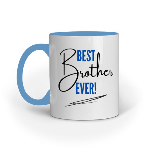 Mug with 'Best Brother Ever!' text on a white background